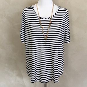 Chico’s striped short sleeve top